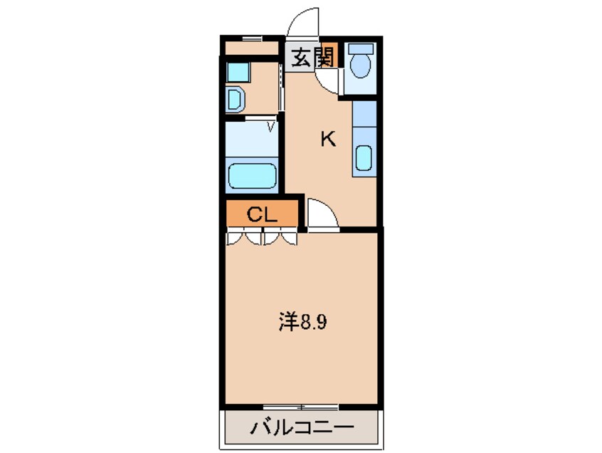 間取図 阪和線・羽衣線/和歌山駅 バス19分高松北下車:停歩5分 2階 築10年