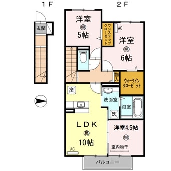 間取図 きのくに線・紀勢本線/黒江駅 徒歩24分 2階 築11年