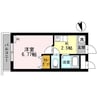 ヴィラ栄谷 1Kの間取り