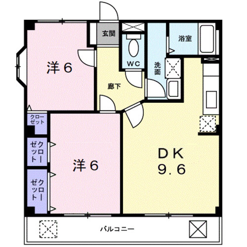 間取図 レジダンス・アンソレイエ