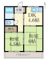 畑口住宅 2DKの間取り