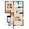 ガーデンハイツ 1LDKの間取り