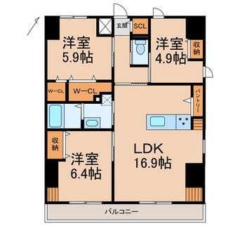 間取図 ワシンレジデンス