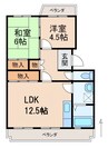 スミヤハウス西浜 2LDKの間取り