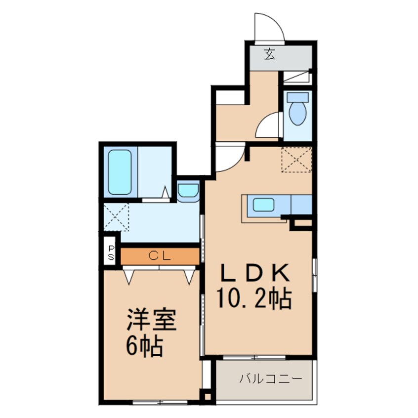 間取図 きのくに線・紀勢本線/紀三井寺駅 徒歩14分 1階 築3年