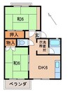 タウニィアミ 2DKの間取り
