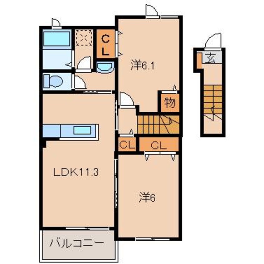 間取図 カーサ・ブエナ・スエルテ