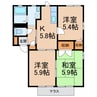 きのくに線・紀勢本線/御坊駅 徒歩15分 1階 築27年 3Kの間取り