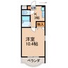 クレスト中津（Ⅰ） 1Kの間取り