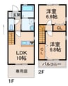 クラウンハイツ西浜Ⅰ 2LDKの間取り