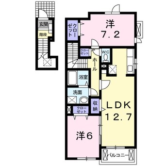 間取図 パストラルコート岩出Ⅰ