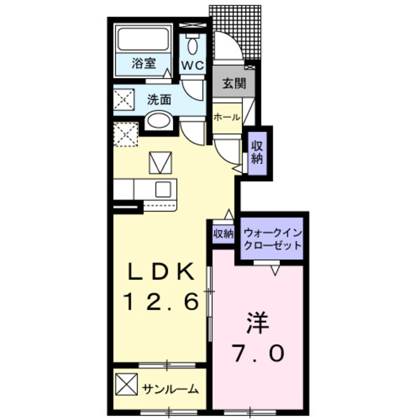 間取図 ソレイユ尾崎Ⅱ