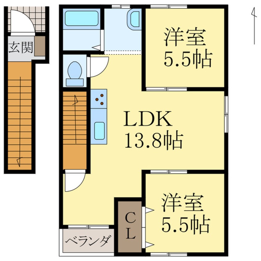 間取図 アクティブプラザ下佐々Ⅲ