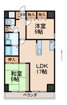 Wajima小雑賀マンション 2LDKの間取り