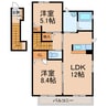 きのくに線・紀勢本線/紀三井寺駅 徒歩25分 2階 築13年 2LDKの間取り