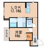 ベレオ本町 1LDKの間取り