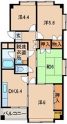 メゾンリビエール 4DKの間取り