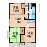 グリーンヒル 3LDKの間取り