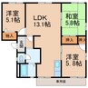 マリポーサ前田 3LDKの間取り