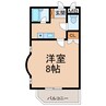 シャルマンフジ中之島壱番館 1Kの間取り
