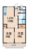 グランディールＵ 2LDKの間取り