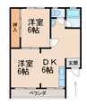 コーポ養翠 2DKの間取り