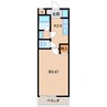 フジパレス太田 1Kの間取り