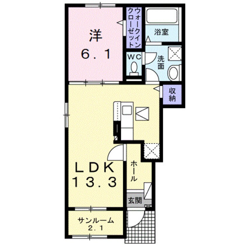 間取図 ブリアン アヴニール 梅原