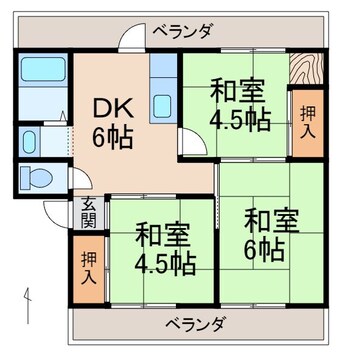 間取図 有本マンション