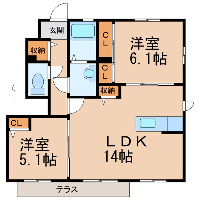 間取図 シャーメゾン伊太祈曽