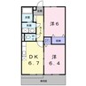 紀州鉄道/学門駅 徒歩17分 1階 築29年 2DKの間取り
