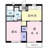 セレニティ 2DKの間取り