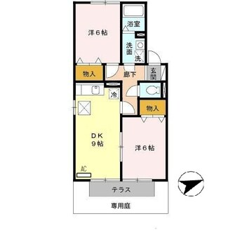 間取図 きのくに線・紀勢本線/黒江駅 徒歩17分 1階 築21年