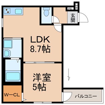 間取図 フジパレス北新金屋丁