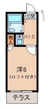 西浜第１マンション 1Kの間取り