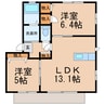 シャーメゾンうの 2LDKの間取り