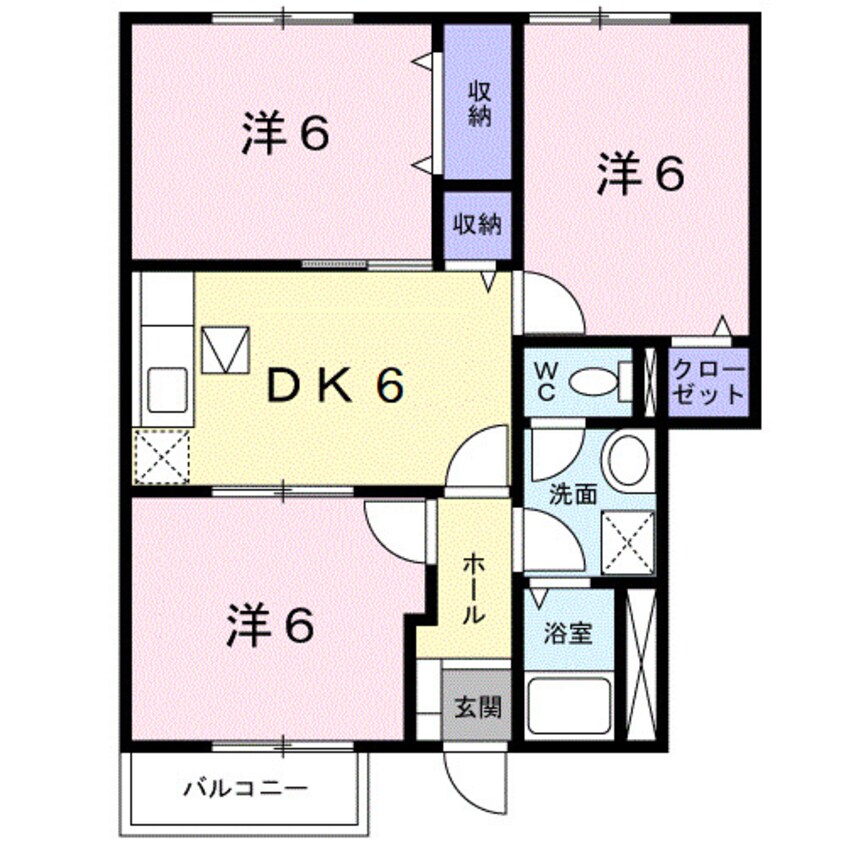 間取図 きのくに線・紀勢本線/箕島駅 徒歩9分 1階 築25年