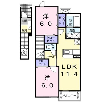 間取図 プレシャスコートＫ東松江Ⅱ
