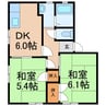 フレグランスＴ．Ｋ． 2DKの間取り