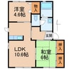 シャーメゾン青木 2LDKの間取り