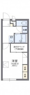 レオパレス浜ノ宮 1Kの間取り