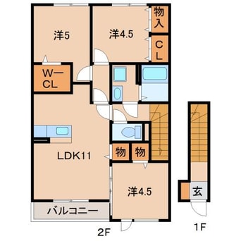 間取図 D-room秋月　A棟