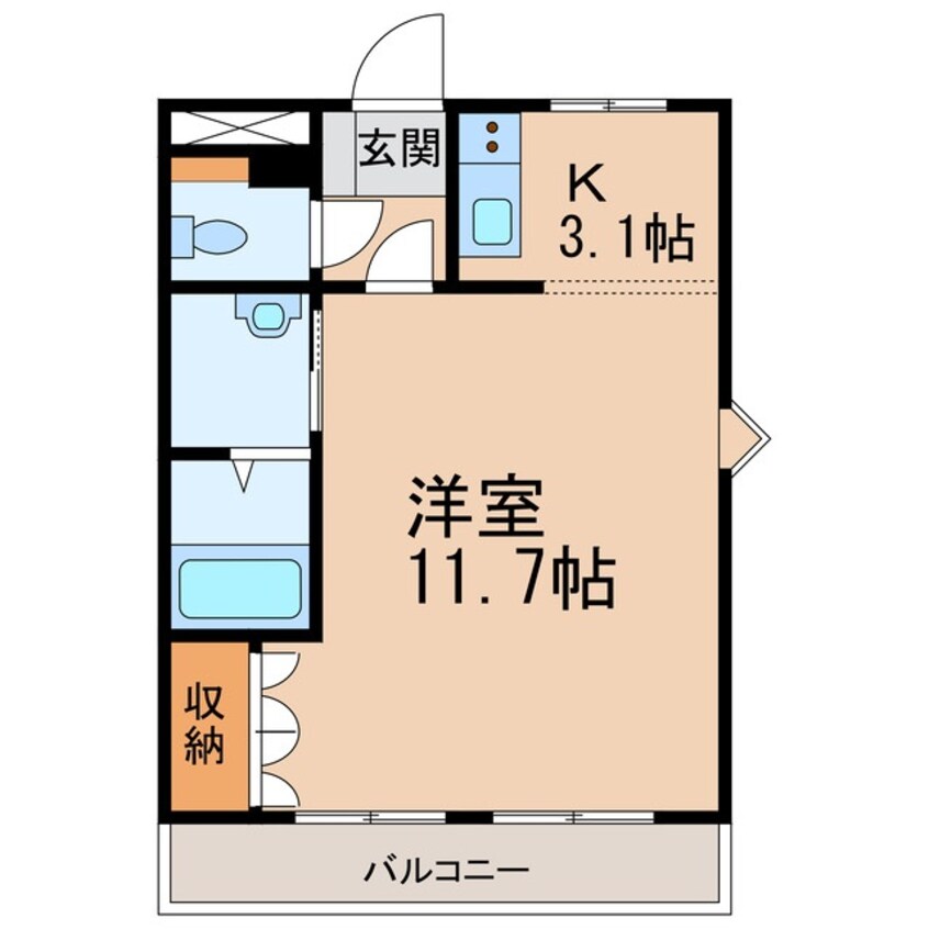 間取図 きのくに線・紀勢本線/紀三井寺駅 徒歩25分 2階 築20年