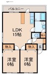 ALDILA 2LDKの間取り