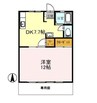 ハイツポーラリス A棟 1DKの間取り