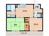 新堀ビレッジ 2DKの間取り