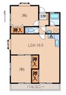 センチュリーパレス 2LDKの間取り