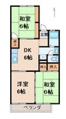 パレーシャル堀止 3DKの間取り