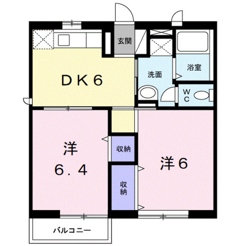 間取図 きのくに線・紀勢本線/御坊駅 徒歩12分 2階 築29年