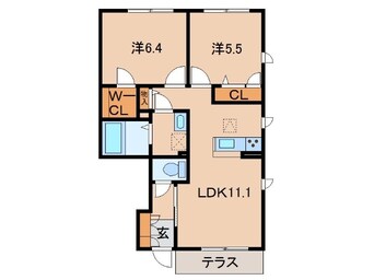 間取図 きのくに線・紀勢本線/藤並駅 徒歩5分 1階 築6年